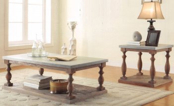 80900 Leah Coffee Table 3Pc Set in Gray & Oak by Acme [AMCT-80900 Leah]