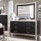 Liza CM7264 Bedroom in Black & Silver Tone w/Options