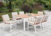 Aisha Outdoor 7Pc Table Set CM-OT1867T-69 in White & Oak