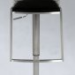 Black Vinyl & Stainless Steel Base Set of 2 Swivel Barstools