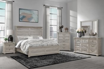 Tatum Bedroom Set 5Pc in Natural by Global w/Options [GFBS-Tatum Natural]