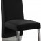 Porsha Dining Chair 756 Set of 2 Black Velvet Fabric by Meridian