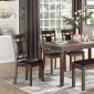 Salton 6Pc Dining Set 5658 in Cherry by Homelegance