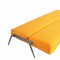 Stylish Sofa Bed in Yellow Fabric or Black/Red Leatherette