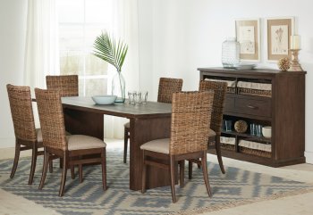 Magnolia 5Pc Dining Set 192571 in Sand Blasted Whiskey - Coaster [CRDS-192571-Magnolia]