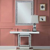 Noralie Console Table 90620 in Mirrored by Acme w/Options