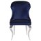 Alaia Dining Set 5Pc 190710 in Chrome by Coaster w/Blue Chairs