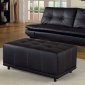 Black Vinyl Modern Futon Sofa Bed w/Optional Matching Ottoman