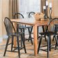 Two-Tone Finish Modern 7Pc Counter Height Dining Set w/Options