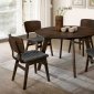 Shayna 5Pc Dinette Set CM3139RT in Walnut & Gray