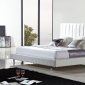 Amalfi Bed in White Half Leather by Casabianca