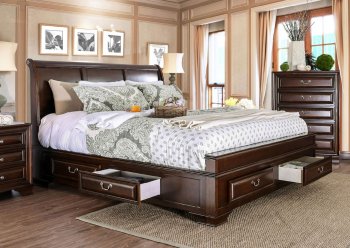 Brandt Bedroom Set CM7302CH in Brown Cherry [FABS-CM7302CH-Brandt]