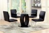 Lodia Dining Room CM3825RT 5Pc Set in Black Lacquer