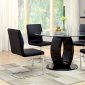 Lodia Dining Room CM3825RT 5Pc Set in Black Lacquer