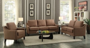 Zapata Jr Sofa & Loveseat 53765 in Brown Linen by Acme w/Options [AMS-53765-Zapata]