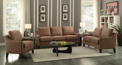 Zapata Jr Sofa & Loveseat 53765 in Brown Linen by Acme w/Options