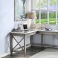 Zahrah Writing Desk OF00057 Marble Top & Rustic Oak by Acme