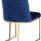 Heidi Dining Chair 776 Set of 2 Navy Velvet Fabric by Meridian