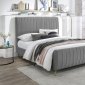 Zara Bed in Grey Velvet by Meridian w/Options