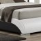 B160 Upholstered Bed in White Leatherette