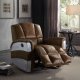 Brancaster Power Recliner 59718 in Retro Brown Leather by Acme