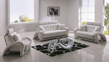 7031 Sofa in White Bonded Leather w/Options [EGS-7031]