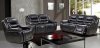 7250 Reclining Sofa in Black Bonded Leather w/Optional Items