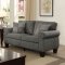 Rhian Sofa & Loveseat Set CM6328GY -Dark Gray Linen-Like Fabric