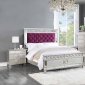 Varian Kids Bedroom BD01279T Burgundy Velvet & Mirrored by Acme