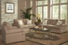 504121 Genevieve Sofa in Sandy Brown Fabric by Coaster w/Options