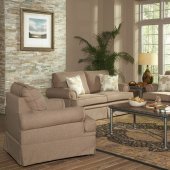 504121 Genevieve Sofa in Sandy Brown Fabric by Coaster w/Options