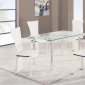 DA818 Dining Set 5Pc w/White Chairs by Global Furniture USA