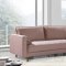 Emily Sofa 625 in Pink Velvet Fabric by Meridian w/Options