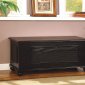 Black Finish Contemporary Cedar Chest w/Lift-up Top