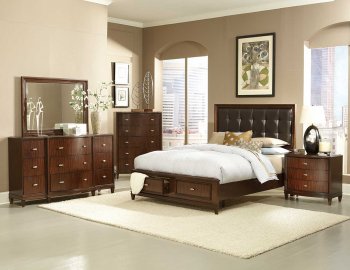 2125DB Abramo Bedroom by Homelegance in Dark Cherry w/Options [HEBS-2125DB Abramo]