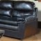 1010 Sofa in Black Bonded Leather w/Options