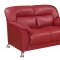 U9102 Sofa & Loveseat in Red PVC by Global w/Options