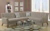 F6885 Sectional Sofa in Sand Velveteen Fabric by Boss