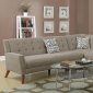 F6885 Sectional Sofa in Sand Velveteen Fabric by Boss