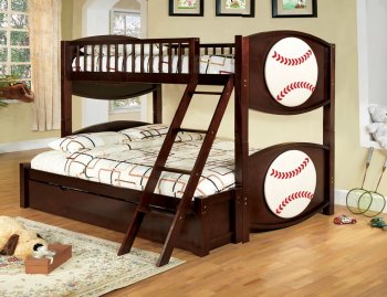 CM-BK066-BSBL-F Olympic V Twin/Full Bunk Bed with Options [FAKB-CM-BK066-BSKT-F Olympic V]