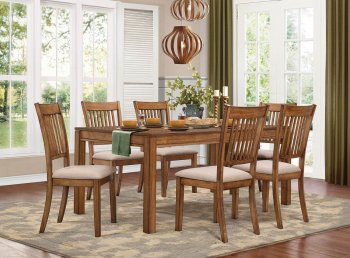 Payne Alley 5417 Dining Set 5Pc in Burnish Oak by Homelegance [HEDS-5417 Payne Alley]