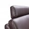 445 Motion Sectional Sofa Brown Leather by ESF w/Power Recliner