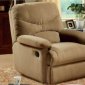 Light Brown Microfiber Modern Recliner