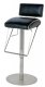 Black & Steel Set of 2 Modern Adjustable Height Swivel Barstools