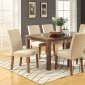 CM3565T Sundance 5Pc Dining Set Light Oak w/Ivory Fabric Chairs