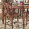 Antique Cherry Finish Traditional 7Pc Dining Set w/Wooden Seats