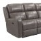 Cortana Power Motion Sofa & Loveseat Set Stone by Leather Italia