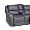 Octavio Power Motion Sofa & Loveseat in Grey Microfiber