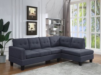 Jeimmur Sectional Sofa 56475 in Gray Linen by Acme [AMSS-56475 Jeimmur]