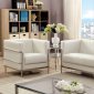 Leifur Sofa CM6791WH in White Leatherette w/Options